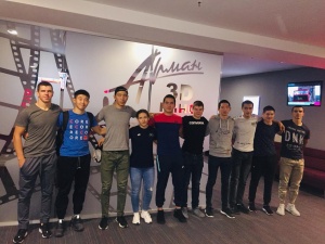 Athletes from the Center watched a movie in the Asia Park Shopping Center